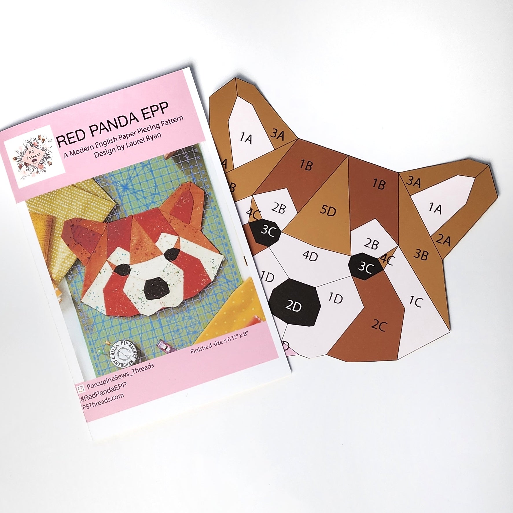 Red Panda EPP Paper Pattern