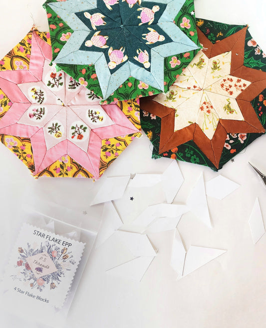 Star Flake Quilt Paper Pieces