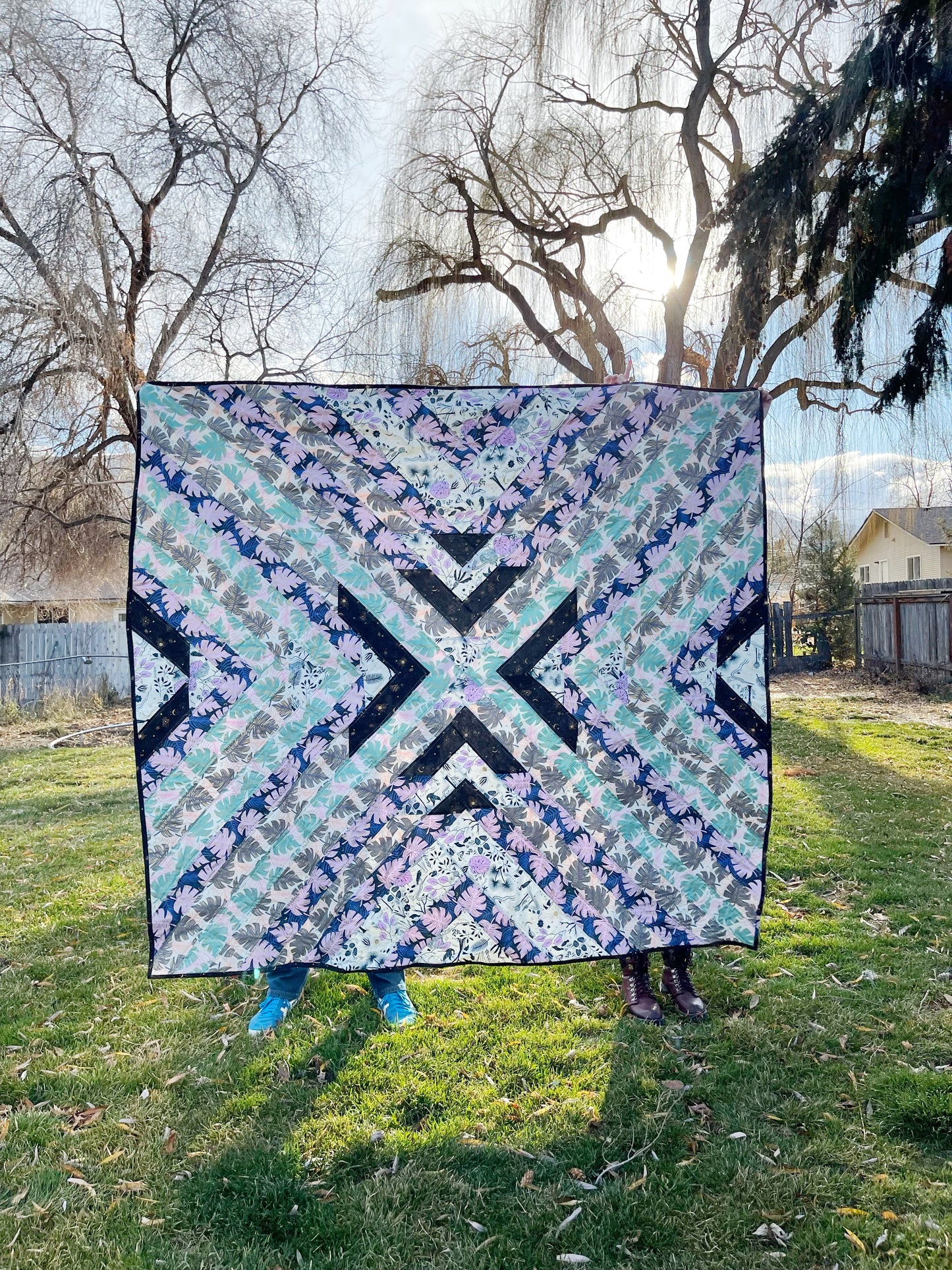 Large throw Emerald Quilt