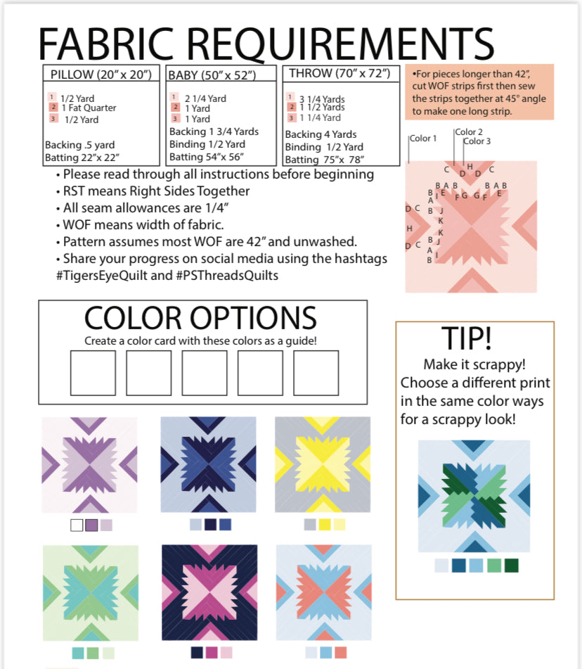 Tigers Eye Quilt PDF- Automatic Download